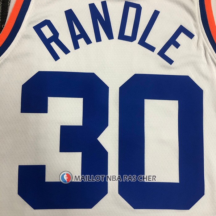 Maillot New York Knicks Julius Randle NO 30 75th Anniversary Blanc